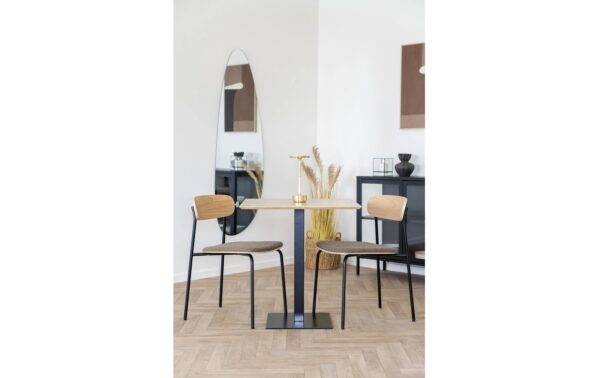 House Nordic Estepona Stuhl 2er Set 2 Stk., Eiche, m. schwarzen Beinen