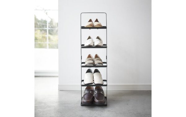 1770684_4 - Mediatech Yamazaki Schuhregal hoch TOWER Metall, 22x18x77.5cm (LxBxH), Schwarz