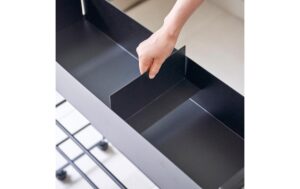 1770704_1 - Mediatech Yamazaki Aufbewahrungswagen TOWER Metall, mit Korb, Schwarz