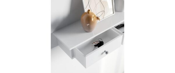 1771217_4 - Mediatech Songmics Wandregal mit Schubladen, Weiss 80x15x10 cm (LxBxH), Traglast 15 kg