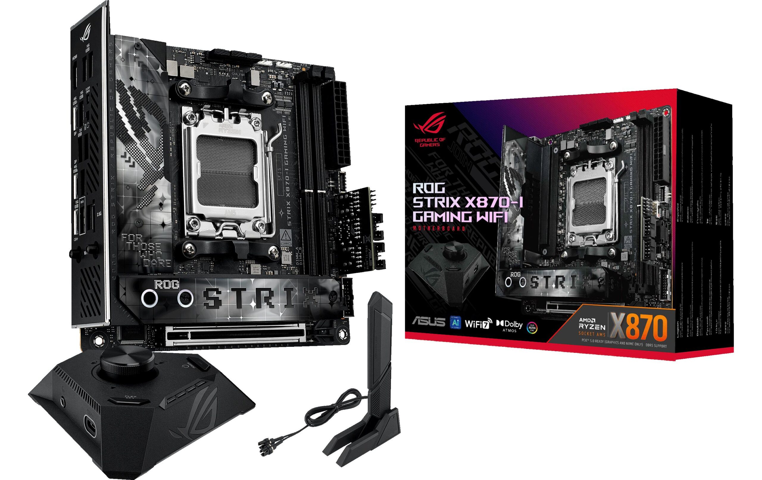 1772361 - Mediatech ASUS ROG STRIX X870-I GAMING, mini-ITX, AM5 AMD X870, 2x DDR5, PCI-E 5.0 kaufen Schweiz | Mediatech.ch