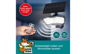 EASYmaxx Solarstrahler 3.7V schwarz Solarleuchte IP64, Wand oder Bodenmontage