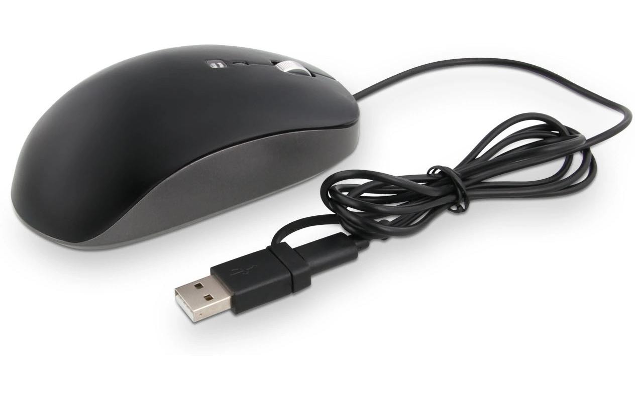 1772874_1 - Mediatech LMP Elite Pro Maus USB-C, Alu Design schwarz space grau