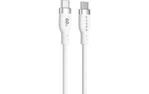 1773599_1 - Mediatech Hyper® 1.5m Silicone USB-C to USB-C 60W weiss