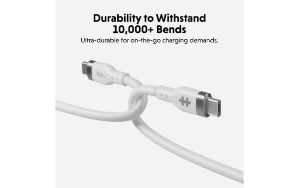 1773599_4 - Mediatech Hyper® 1.5m Silicone USB-C to USB-C 60W weiss