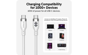 1773599_5 - Mediatech Hyper® 1.5m Silicone USB-C to USB-C 60W weiss