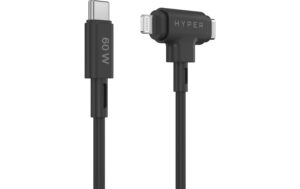 1773605_1 - Mediatech Hyper Silikon USB-C/USB-C Lightning 60W Kabel, schwarz