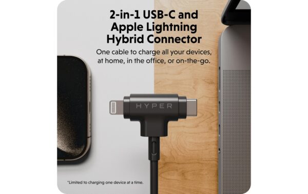 1773605_3 - Mediatech Hyper Silikon USB-C/USB-C Lightning 60W Kabel, schwarz
