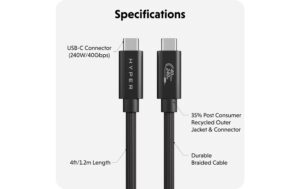 1773608_5 - Mediatech Hyper USB4 Performance Kabel Kabel, schwarz