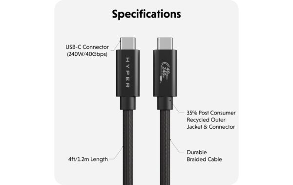 1773608_5 - Mediatech Hyper USB4 Performance Kabel Kabel, schwarz