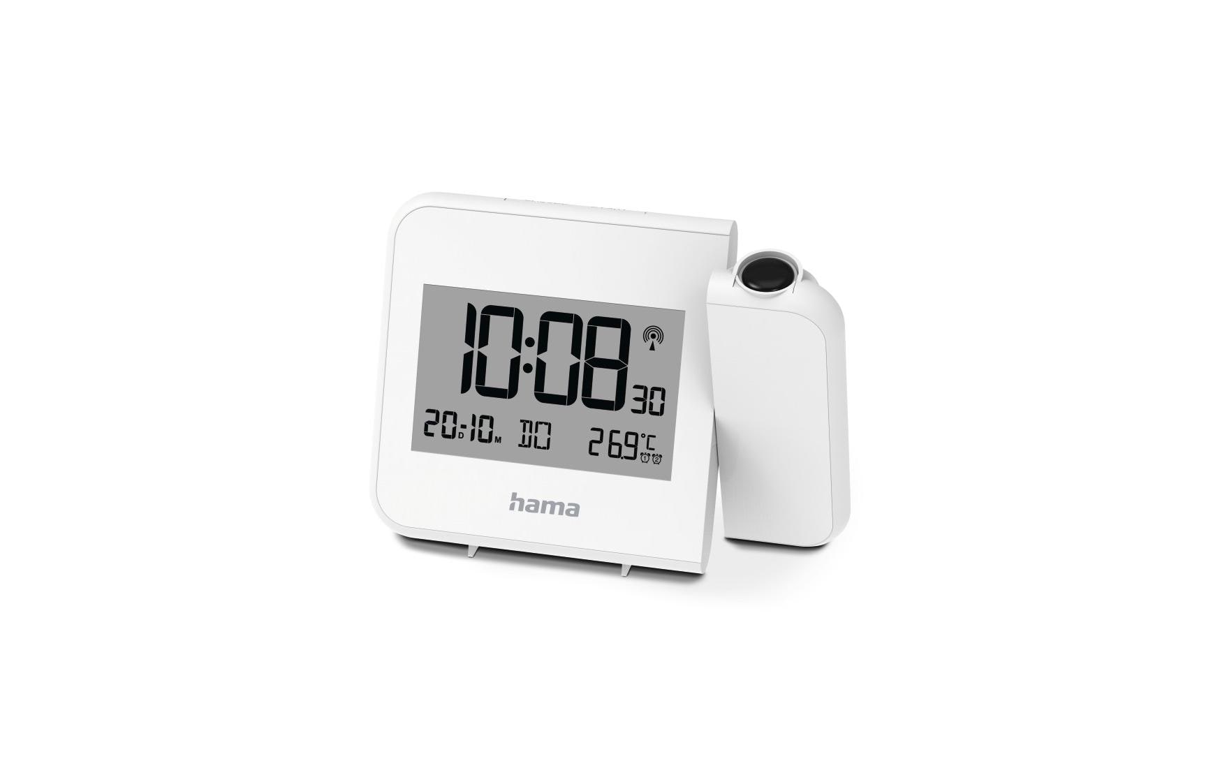 1774208 - Mediatech Hama Wecker Projektion Wand & Decke Hvar digitale Funkuhr, Weiss