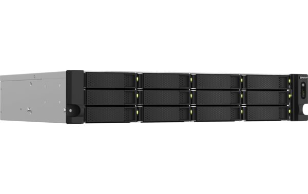 QNAP NAS TS-1264U-RP-8G, 12-bay 2U Rack, redundante PSU, Quad-C 2.0GHz, 8GB