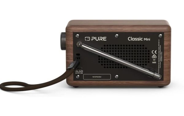 Pure DAB+ Radio Classic Mini Coffee Black, DAB+, BT5.3, 15h Akku