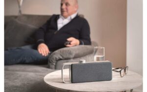 Faller Audio TV-Sprachverstärker schwarz/silber, tragbar, 16h Akku
