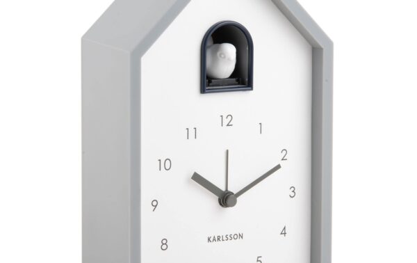 KARLSSON Wecker Kuckuck Exkl. 3 x AAA Batterien, Mouse grey