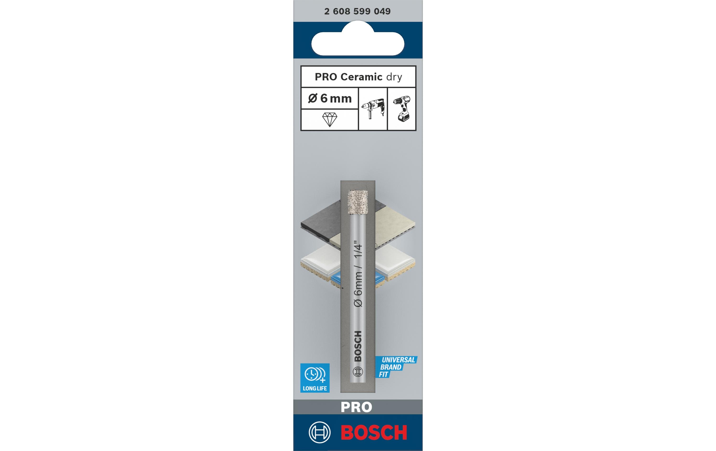 1779246_1 - Mediatech Bosch Professional Diamantnassbohrer PRO Ceramic dry Bohrer, 6 x 66 mm