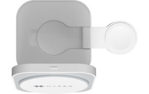 HYPER Qi2 3-in-1 Magnetic Charging Stand weiss