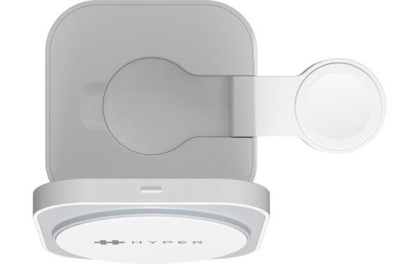 HYPER Qi2 3-in-1 Magnetic Charging Stand weiss