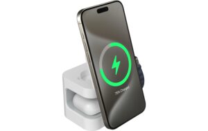 HYPER Qi2 3-in-1 Magnetic Charging Stand weiss