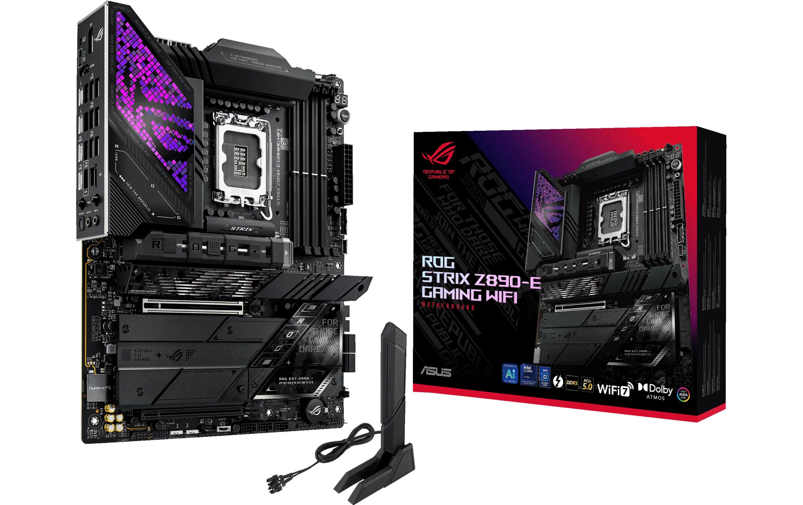 1781322 - Mediatech ASUS ROG STRIX Z890-E GAMING WIFI, LGA1851 ATX, Intel Z890, 4x DDR5, PCI-E 5.0 kaufen Schweiz | Mediatech.ch