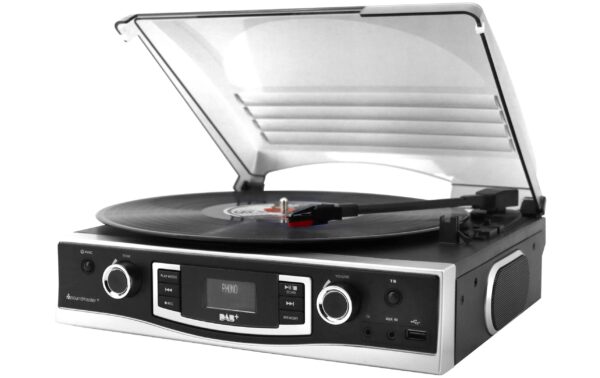 Soundmaster PL590SW Plattenspieler mit DAB+/USB