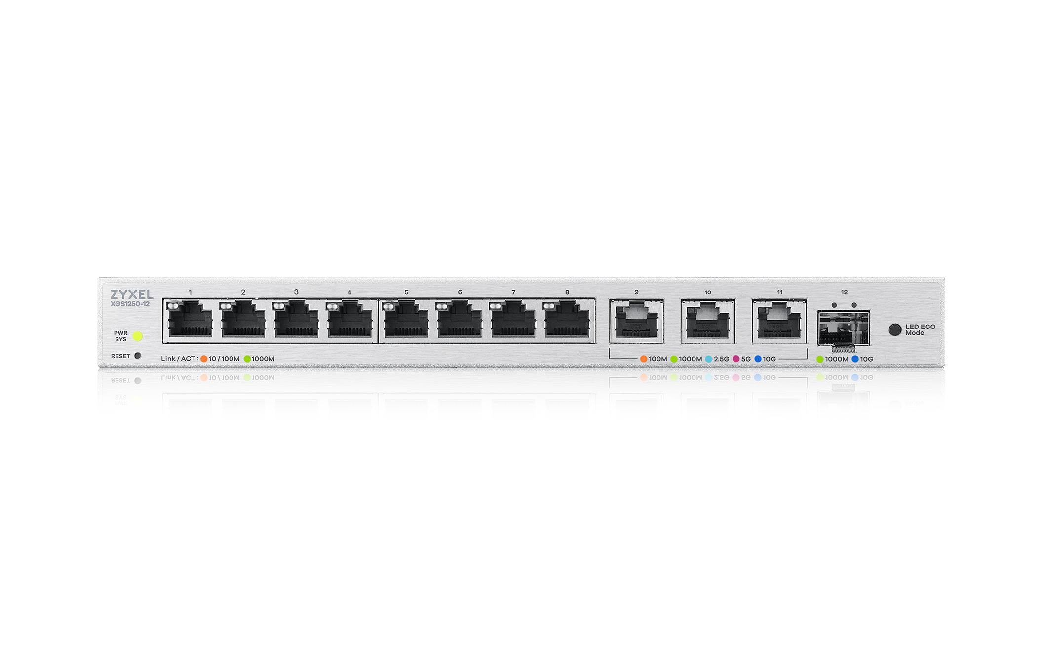 1786105_1 - Mediatech Zyxe lXGS1250-12 V2 web-managed 8x GE, 3x1/2.5/5/10GE