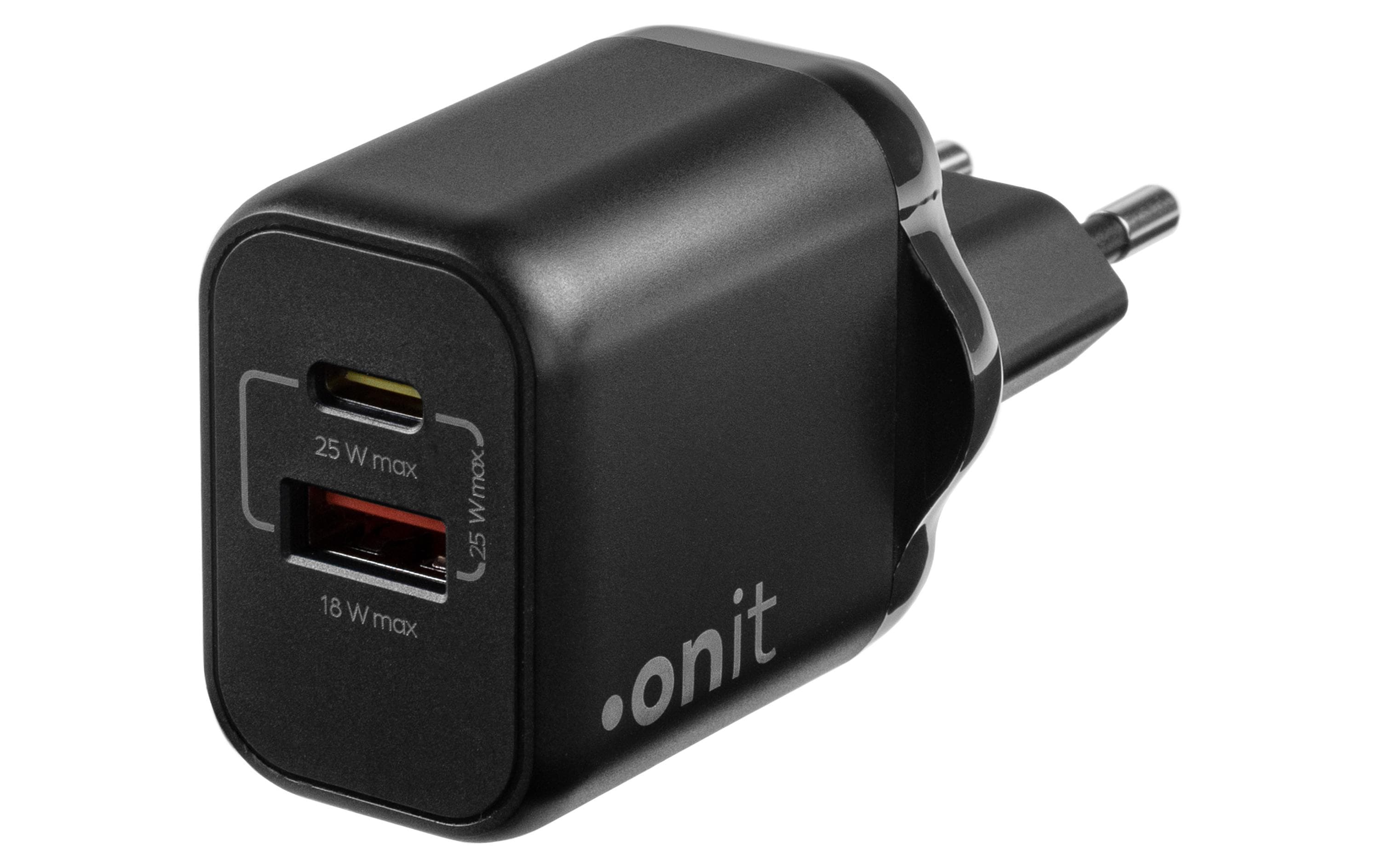 onit GaN-Wandladegerät USB CA 25W schwarz kaufen Schweiz | Mediatech.ch