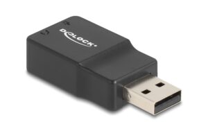Delock USB-A Stecker-2x3.5mm Klinke Plug&Play Audio Adapter, schwarz