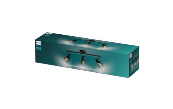 Philips 3er Spot  Palms 25W E14, sz, ohne Leuchtmittel