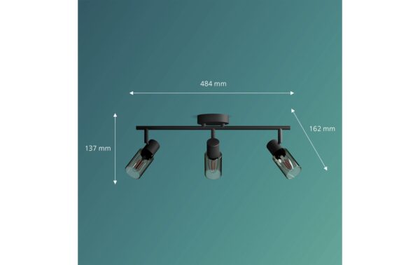 Philips 3er Spot  Palms 25W E14, sz, ohne Leuchtmittel