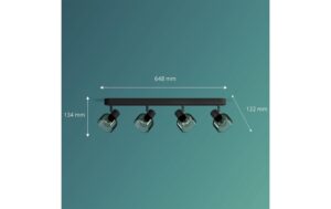 1787788_3 - Mediatech Philips 4er Spot Sleet 25W E14, sz, ohne Leuchtmittel