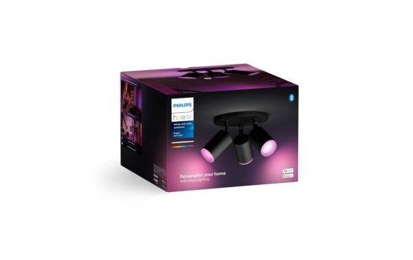 1787998_2 - Mediatech Philips Hue White & Col. amb. Fugato 3 flg. schwarz 3x350lm
