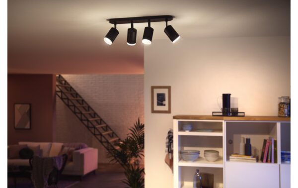 Philips Hue White & Col. amb. Fugato 4 flg. schwarz 4x350lm
