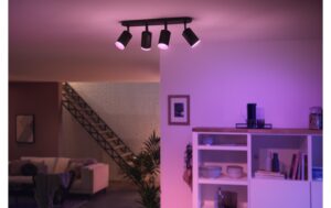 Philips Hue White & Col. amb. Fugato 4 flg. schwarz 4x350lm