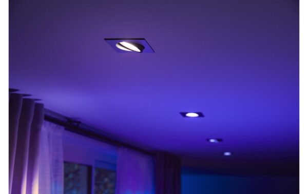 Philips Hue White & Col. amb. Centura Einbauspot eckig aluminium 350lm