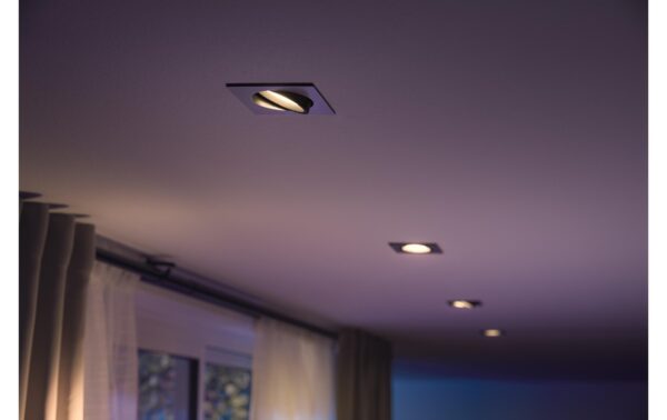 Philips Hue White & Col. amb. Centura Einbauspot eckig aluminium 350lm