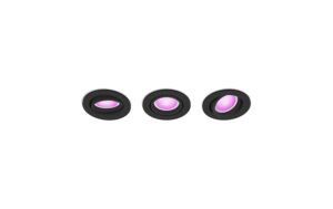 Philips Hue White & Col. amb. Centura Einbauspots rund schwarz 3x350lm