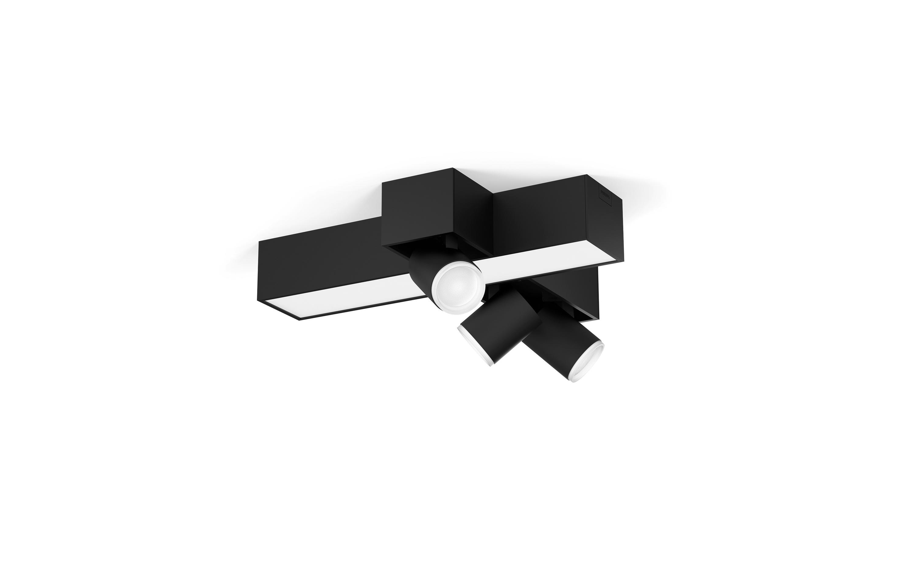 1788021_1 - Mediatech Philips Hue White & Col. amb Centris Cross Spot 3 flg. schwarz 2810lm