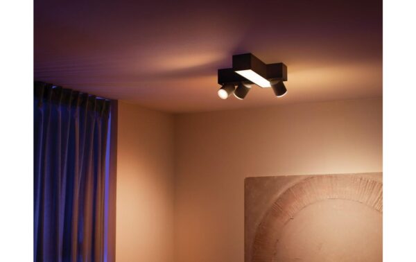1788021_5 - Mediatech Philips Hue White & Col. amb Centris Cross Spot 3 flg. schwarz 2810lm