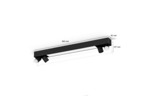 Philips Hue White & Col. amb Centris Cross Spot 4 flg. schwarz 4200lm