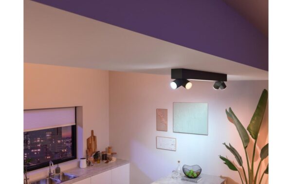 Philips Hue White & Col. amb Centris Cross Spot 4 flg. schwarz 4200lm