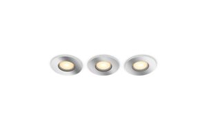 Philips Hue White amb. adore Deckenspot rund silber 3x350lm inkl. Dimmschalter