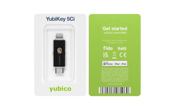 Yubico YubiKey 5Ci USB-C- Light,IP68,FIDO U2F,OTP,OATH-HOTP