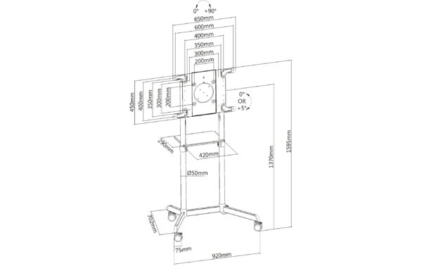 1789889_2 - Mediatech PureMounts PM-CART-80W Trolley Weiss