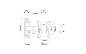 PureMounts PM-FM11-100, Wandhalterung Vesa 100