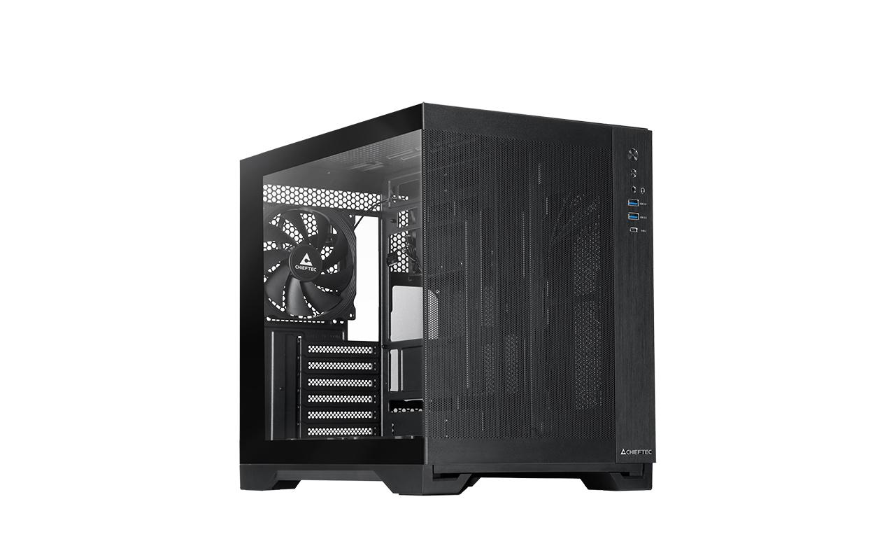 1790681 - Mediatech Chieftec mATX Gehäuse GM-30B-M-OP, black 2x 2.5, 2x 3.5, 3x 120mm-Lüfter vorinst. kaufen Schweiz | Mediatech.ch