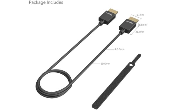 SmallRig Ultra-Slim 4K HDMI Data Cable (A to A) (100cm)