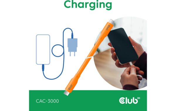 1796661_3 - Mediatech Club 3D, USB Lifestyle USB-C Kabel PD 240W,20Gbps 2m orange