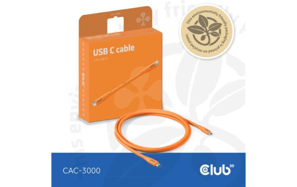 1796661_6 - Mediatech Club 3D, USB Lifestyle USB-C Kabel PD 240W,20Gbps 2m orange