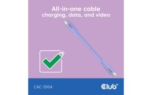 1796665_2 - Mediatech Club 3D, USB Lifestyle USB-C Kabel PD 240W,20Gbps 2m lila